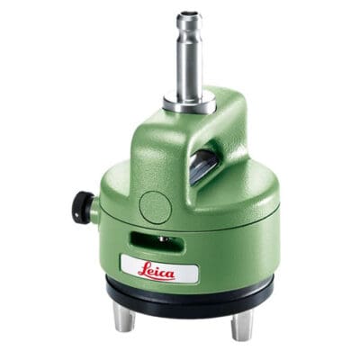 Leica green optical leveling instrument.