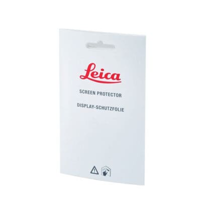 Leica screen protector packaging on display.