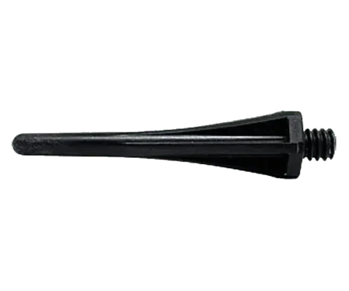 Black plastic dart point, threaded.