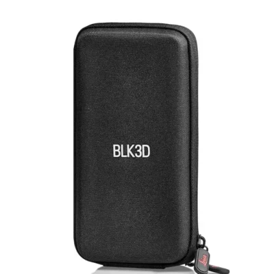 Black BLK3D case with zipper closure.