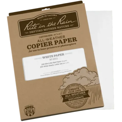 All-weather copier paper, Rite in Rain.