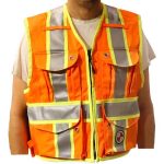 Safety Apparel PC15X Party Chief Vest, HEAVY DUTY Orange, Yellow or Lime Green