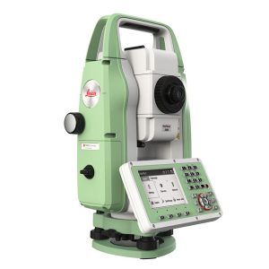 A Leica Flexline TS03 Series Manual Total Station on a white background.
