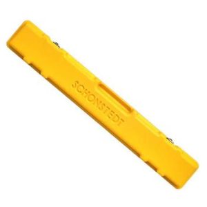 A yellow plastic tool with a handle on a white background, the Schonstedt Hard Carrying Case for GA-72 Series.