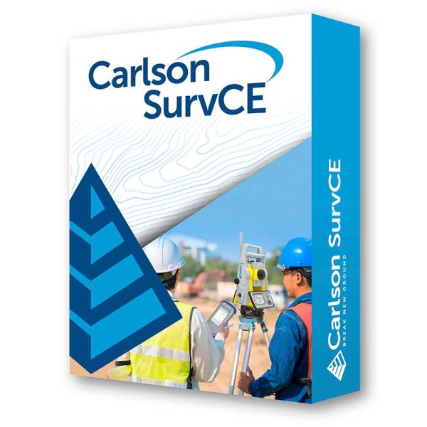 A box with the word Carlson Surv CE | SurvPC Software on it.