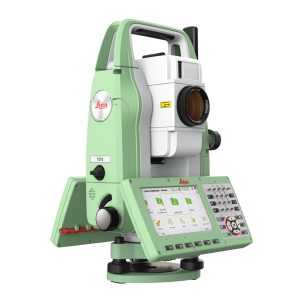 A Leica FlexLine TS10 Manual Total Station on a white background.