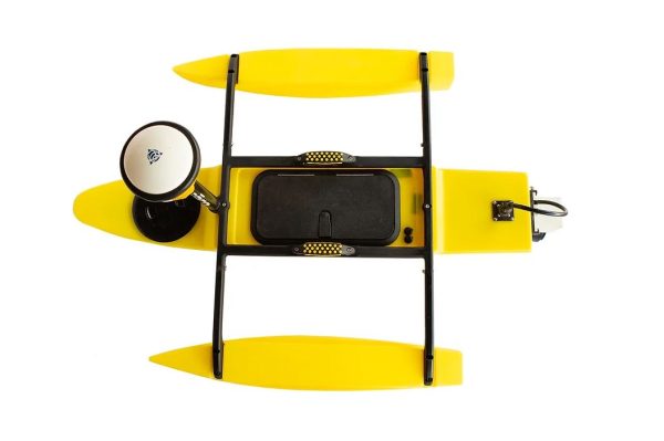 A Seafloor TriDrone™ G2 USV with a mirror attached to it.
