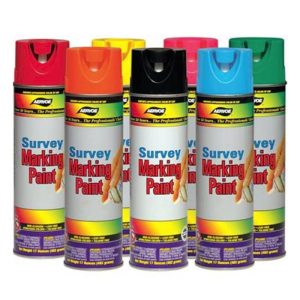 Aervoe Survey Marking Paint in a variety of colors.
