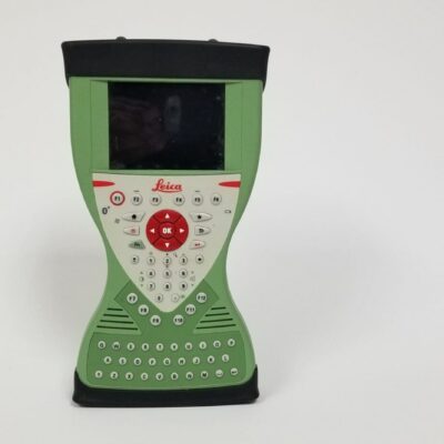 Green electronic device with buttons and screen.