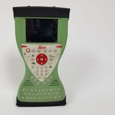 Green electronic device with buttons and screen.