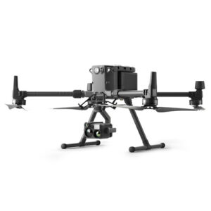 A small black DJI Zenmuse H20N quadcopter on a white background.