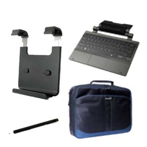 A DT Research DT301Y Series Accessories, a tablet, a pen and a bag.