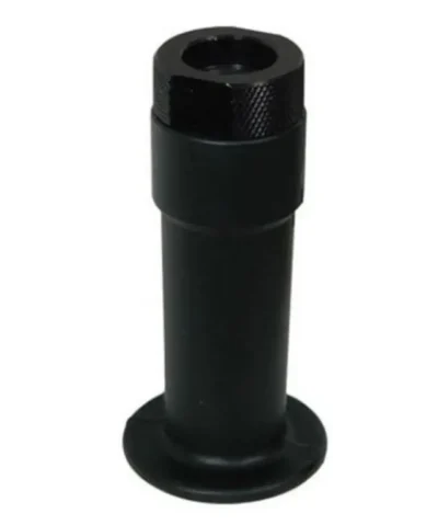 Black cylindrical tool with textured top.