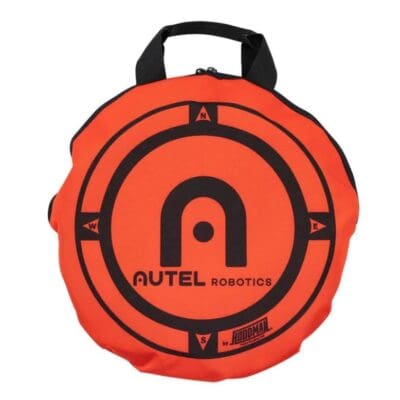 Orange round bag with Autel Robotics logo.