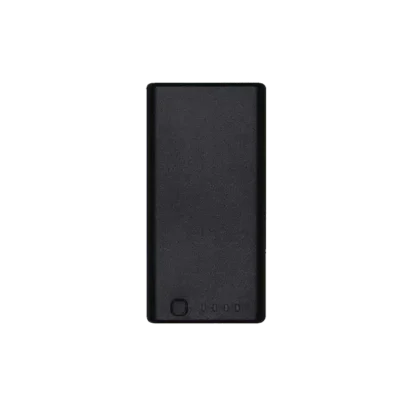 Black portable power bank battery.