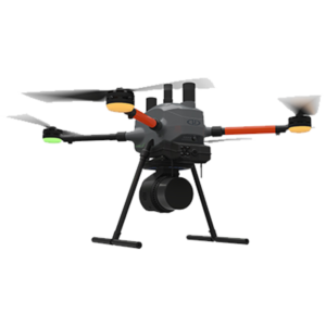An image of a Microdrone EasyOne LidarUHR Series with a camera attached to it.