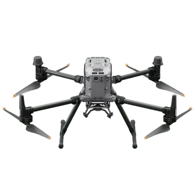 Here's an alt tag for the image: Grey eight-rotor drone.