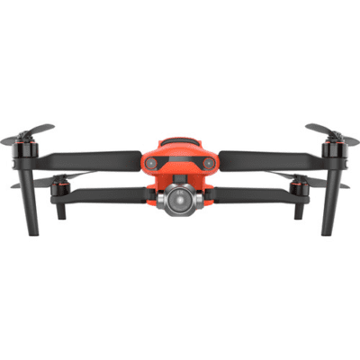 Orange drone with 6K camera.