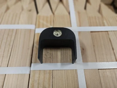 Here's an alt tag for the image: Black level on wooden planks.