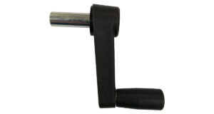 Black plastic hand crank handle.