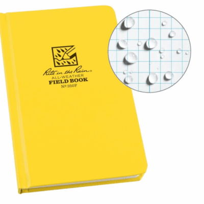 Yellow Rite in the Rain field book.
