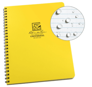 Yellow Rite in the Rain waterproof notepad.