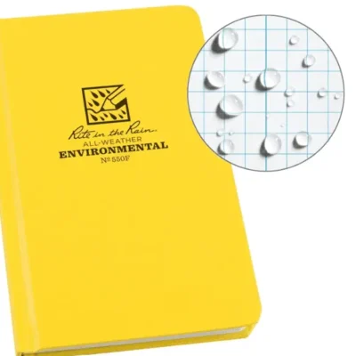 Yellow Rite in the Rain waterproof notebook.