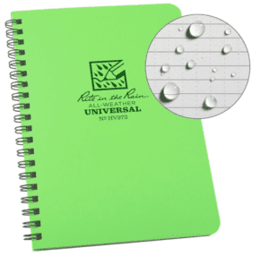 Rite in the Rain all-weather notebook.