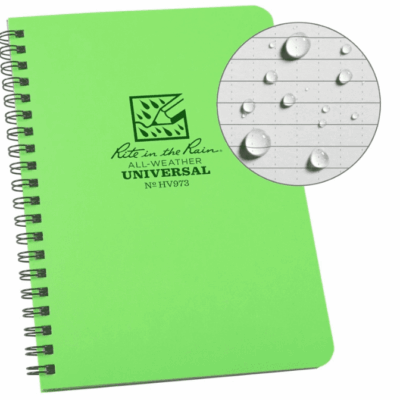 Rite in the Rain all-weather notebook.