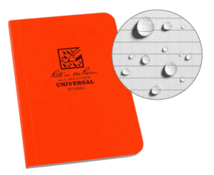 Orange Rite in the Rain notebook.