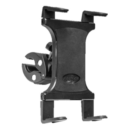 Black Arkon tablet mount with clamp.