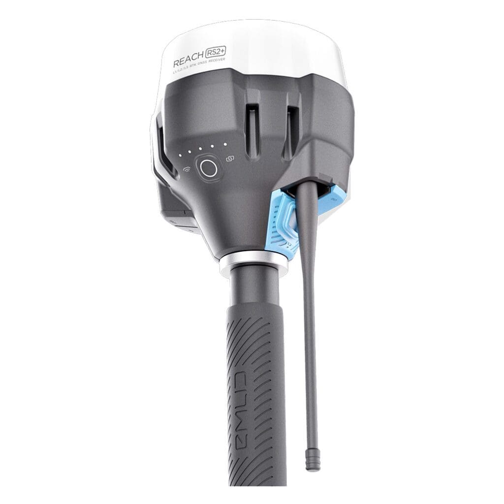 GNSS receiver device with detachable antenna.