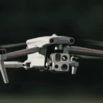 Drone flying over a person outdoors.