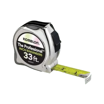 Tape measure, 33 feet, Komelon brand.