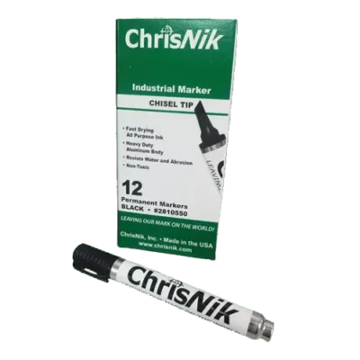 ChrisNik industrial marker with chisel tip.