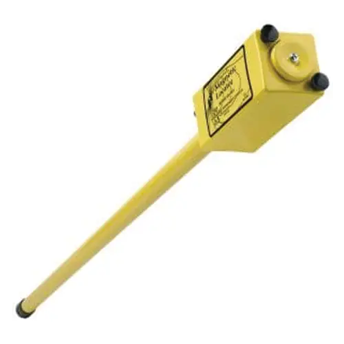 Yellow car steering wheel lock device.