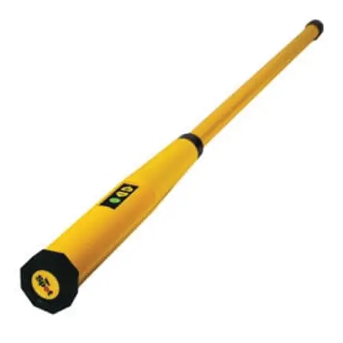 Yellow anti-theft steering wheel lock device.