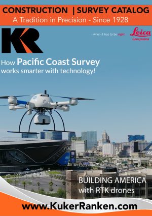 A cover showing a drone flying with the words “Building America with RTK drones” written on it