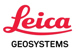 Leica Geosystems logo with red text.