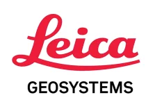 Logo of Leica Geosystems in red and black.